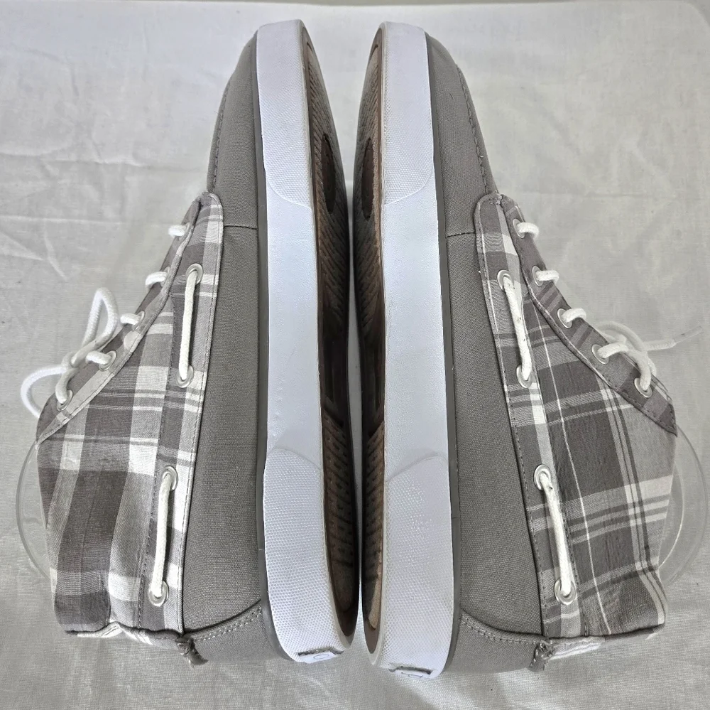 Polo Ralph Lauren Men's Lander Chukka Gray/Gray Plaid Canvas Boots Shoes, 10 D